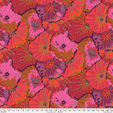 Kaffe Fassett Fabrics: Kaffe Fassett Lotus Leaf - PWGP029 Wine