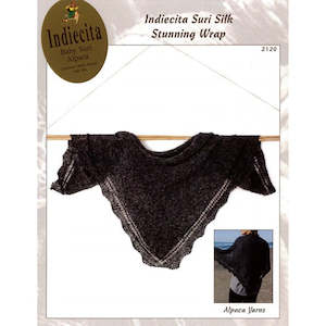 Knitting Patterns: Indiecita Suri Silk Stunning Wrap 2120