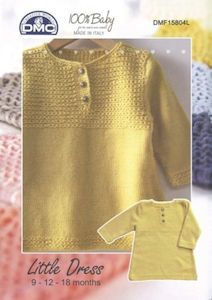 Knitting Patterns: DMC 100% Baby Little Dress Knitting Pattern