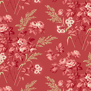 Laundry Basket Quilts: Strawberries & Cream Cottage - Vermillion