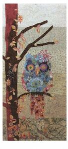 Laura Heine Patterns: Cora the Owl Collage Pattern