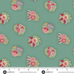 Max And Louise Pattern Co: Fernshaw - Teal Fred