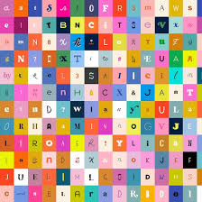 New: Ruby Star Society Selvege Magic Letters - Multi