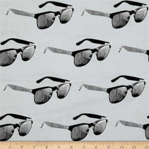 Dapper Prints by Luke for Moda - Mercury Rising Pavement Sunglasses