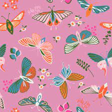 Stay Gold Butterflies Pink by Melody Miller