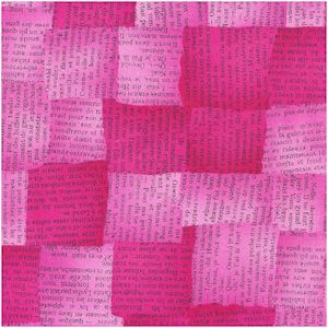 Stof: Stof Basic Perfect Pink newsprint 4519 502
