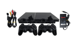 PS2 Slim COMPLETE SET + 2 CONTROLLERS