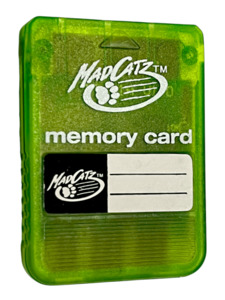 Mad Catz PlayStation Memory Card – Translucent Green (PS1 Memory Card)