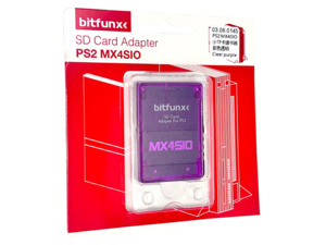 Bitfunx PS2 MX4SIO SD Card Adapter – Clear Purple (NEW SEALED)