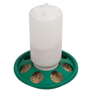 Quail Pheasants Ducks Guinea Fowl: 7-Hole Jar Feeder for Chicks & Quail 1kg