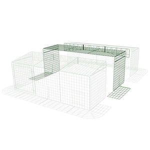 Zippi Runs Playpens: Extension Kit For Singe Height Run With Skirt | 3x2 to 3x3