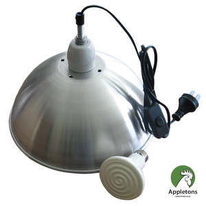 Chick Warmers Brooders: Radiant Heat Lamp Set including Emitter with 27cm NZ Reflector | Appletons