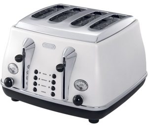 DeLonghi Icona Classic, 4 Slice White Toaster - Appliance Outlet