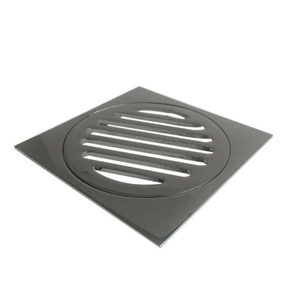 NZ Home 100x100mm Square Chrome Brass Floor Waste Shower Grate”