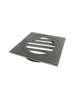 Green Home – Chrome 80mm square Floor Waste Shower Grate