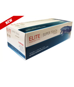 ELITE 100pk Blue (Lge) Nitrile longcuff disposable Gloves