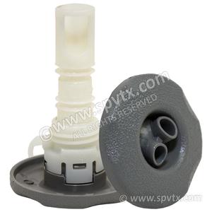 Waterway Clusterstorm 50mm: Cluster Storm Twin Roto Grey Textured (Thread in)