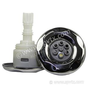 Waterway Ministorm 75mm: Mini Storm Grey Multi-Massage 5-Point SS (Thread in)