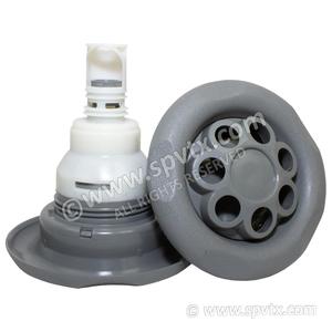Waterway Powerstorm 127mm: Power Storm Pulse-Massage 5-point Textured Grey (Thread in)