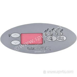 Davey Spa Power Touch Panel Overlays: Overlay for SP601 Oval Touch Panel