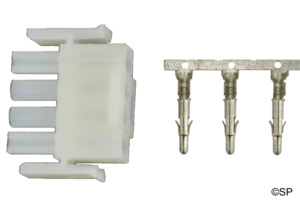 Cables: Male AMP 1 Speed Pump, blower, ozone Plug Housing 4 pin and 3 x AMP male pins
