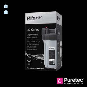 Puretec: Puretec LD1025K 10 Inch Large Diameter Housing Kit 1" Ports