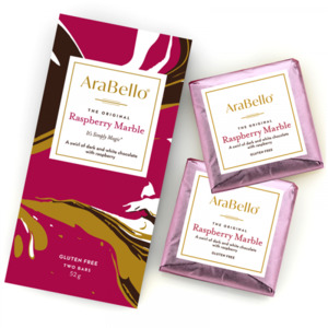 Raspberry Marble - Bar (2 x Single Squares) - AraBello