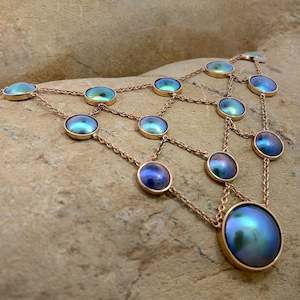 Something Blue: Pearl Aurora Necklace