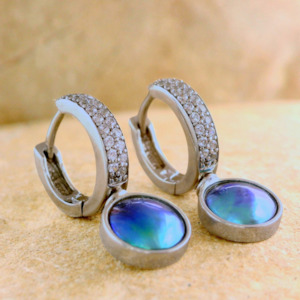 Pearl & CZ Betz Earrings - Mini