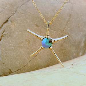 Anniversary: Pearl Starfish Necklace - 9ct