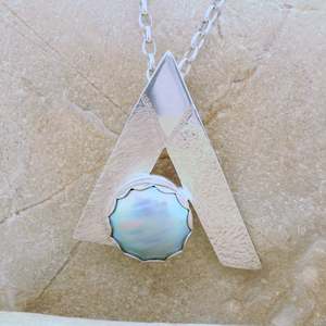 Pearl Beach & Wave Necklace