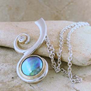 Pearl & CZ Vine Necklace