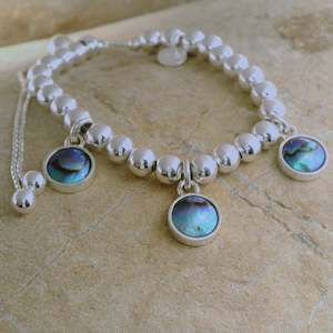 Regular Priced: Pearl Silver Moons Bracelet