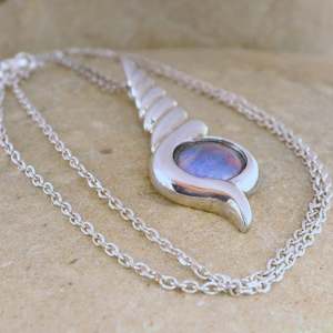 Pendants: 7. Pearl Narwhal Necklace  - July Flame Pearl