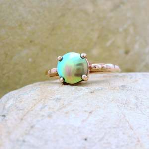 Pearl Heart of the Koru Ring - 9ct Rose Gold