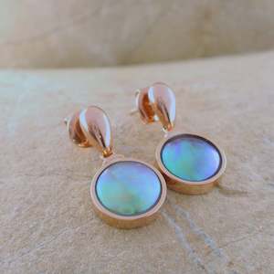 May Fern: Pearl Charlotte Earrings - 9ct Rose Gold