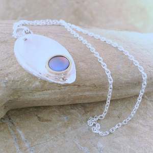 July Flame: Pearl Paua Shell Necklace