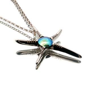 Pendants: Sterling Silver Paua Pearl Starfish Necklace
