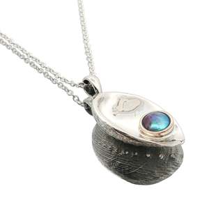 Two-Tone Paua Pearl Small Paua Shell Necklace