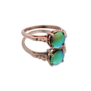 9ct Rose Gold Paua Pearl Heart of The Koru Ring