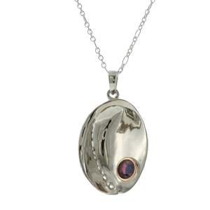 Regular Priced: July Birth Pearl - Two-Tone Paua Pearl Large Paua Shell Necklace