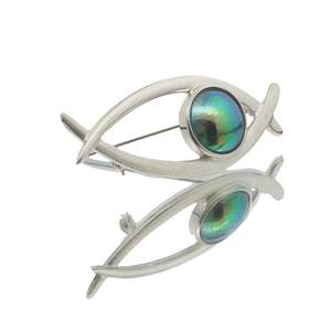 Classic And Timeless: Sterling Silver Paua Pearl Memory Brooch