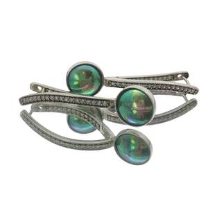 Modern And Trendy: Sterling Silver Paua Pearl Glissara Earrings