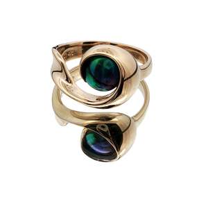 9ct Yellow Gold Paua Pearl Athena Ring