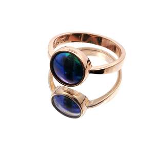 September Birth Pearl - 9ct Rose Gold Paua Pearl Neptune Ring