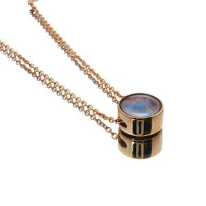February Birth Pearl - 9ct Yellow Gold Paua Pearl Moonrise Necklace