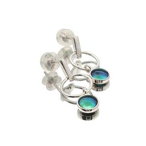 May Fern: May Birth Pearl - Sterling Silver Paua Pearl Bubble Earrings
