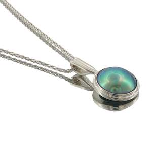 Sterling Silver Paua Pearl Ocean Echo Necklace