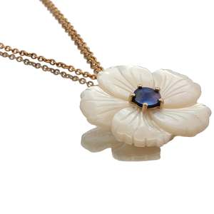 9ct Yellow Gold Paua Pearl Small Oyster Shell Necklace