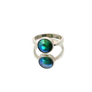 Sterling Silver Paua Pearl Neptune Ring